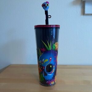 2025 Starbucks Day of the Dead Dia De Los Muertos 24oz Tumbler Glow In Dark NEW